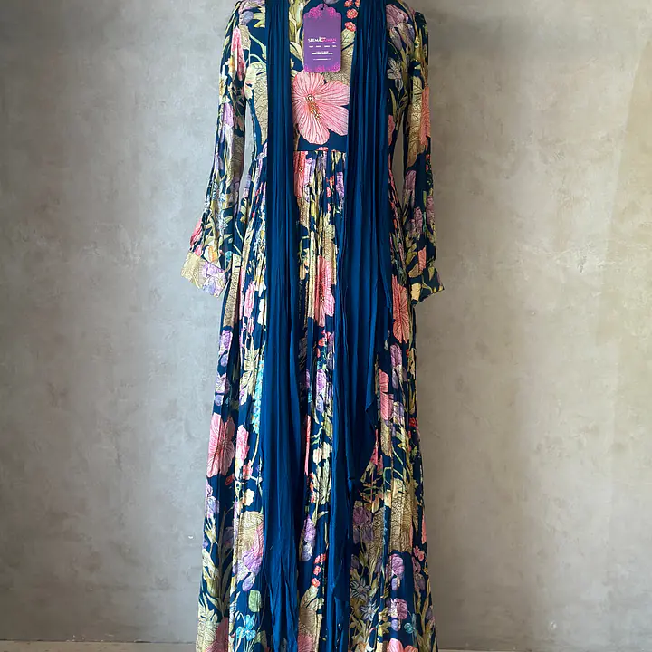 PURE CHINON HANDWORK GOWN - 40