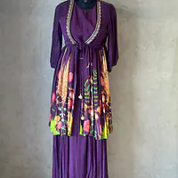 FLORAL HANDWORK PLAZO SET - 38