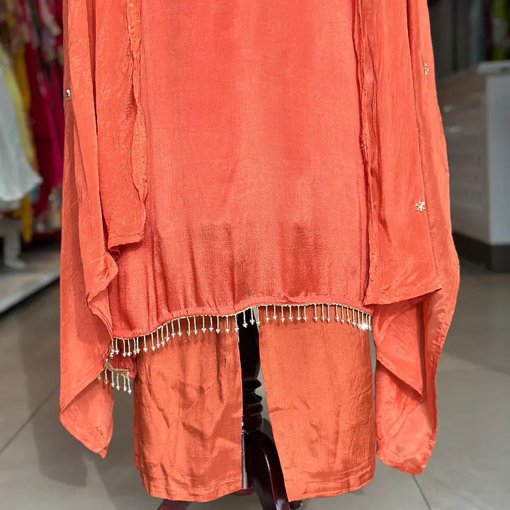 A LINE HANDWORK SUIT SET - Rusty Orange - 40
