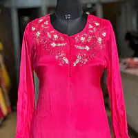 A LINE HANDWORK SUIT SET