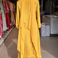 PURE CHINON HANDWORK SUIT - Yellow - 44