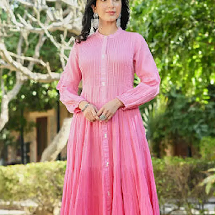 OMBRE MULMUL FLAIRED GOWN - Orange - 40