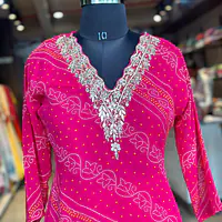 ZARDOSI HANDWORK BHANDEJ SUIT SET - Rani - 40