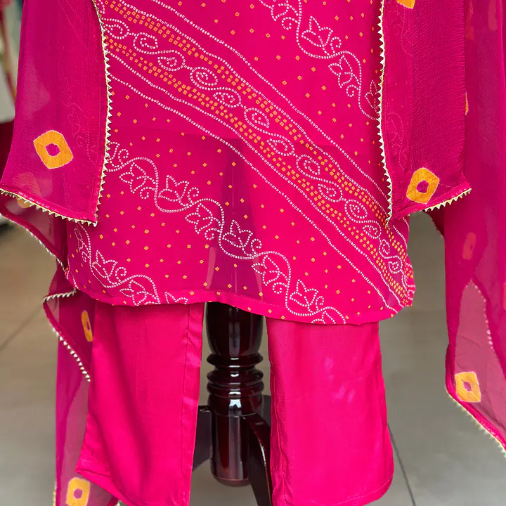 ZARDOSI HANDWORK BHANDEJ SUIT SET - Rani - 42