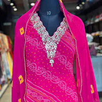 ZARDOSI HANDWORK BHANDEJ SUIT SET - Rani - 44