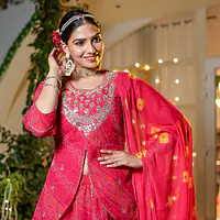 BHANDEJ SPECIAL HANDWORK SKIRT SET - Rani - 40