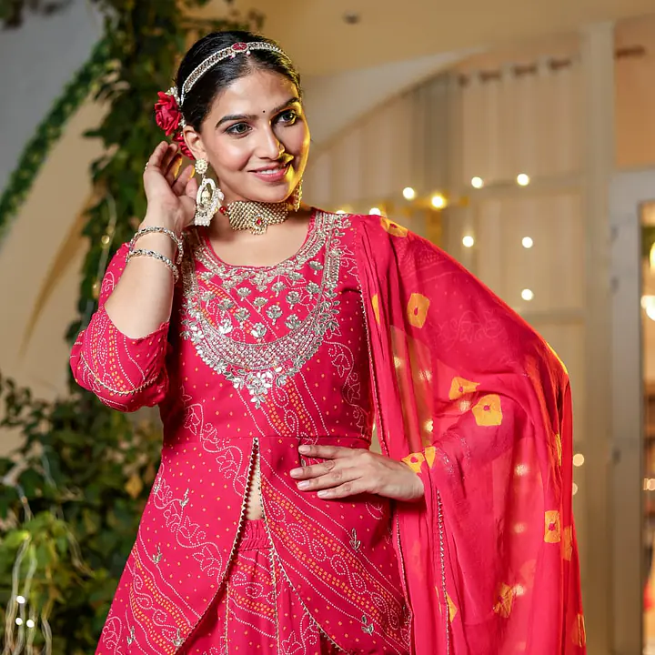 BHANDEJ SPECIAL HANDWORK SKIRT SET - Rani - 40