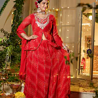 BHANDEJ SPECIAL HANDWORK SKIRT SET - Rani - 44