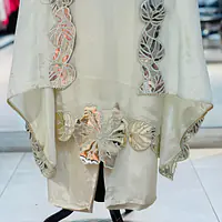 BEAUTIFUL PURE ZAR TISSUE SUIT SET - Light Peach - 38