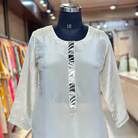 BEAUTIFUL PURE ZAR TISSUE SUIT SET - Off White - 42
