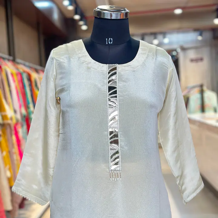 BEAUTIFUL PURE ZAR TISSUE SUIT SET - Off White - 42