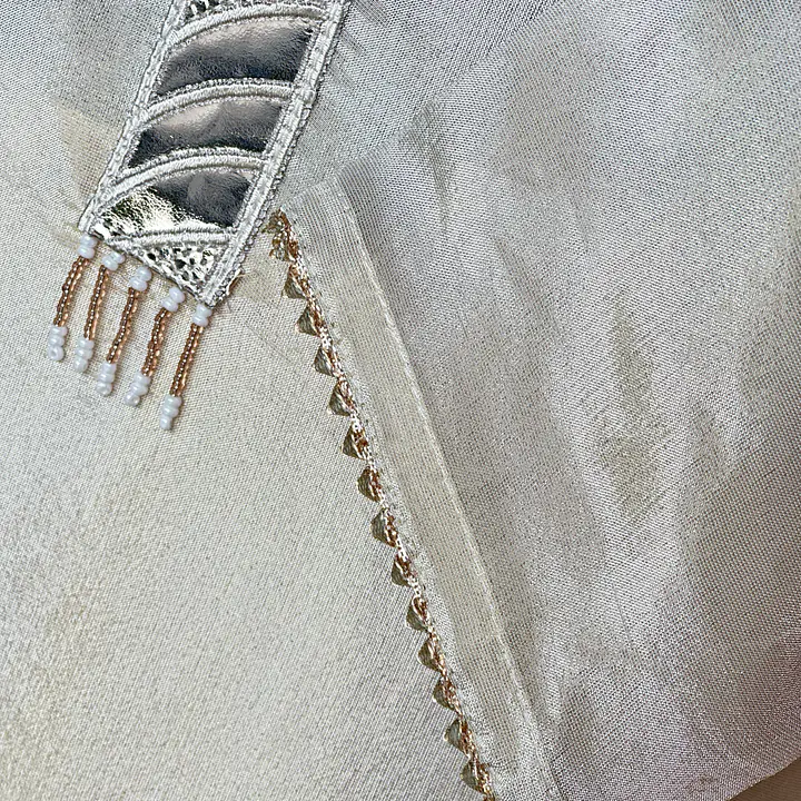 BEAUTIFUL PURE ZAR TISSUE SUIT SET - Off White - 44