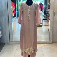 BEAUTIFUL PURE ZAR TISSUE SUIT SET - Light Peach - 42