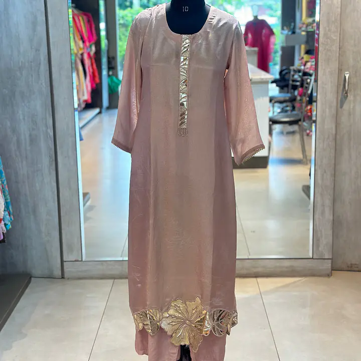 BEAUTIFUL PURE ZAR TISSUE SUIT SET - Light Peach - 42