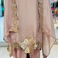 BEAUTIFUL PURE ZAR TISSUE SUIT SET - Light Peach - 44