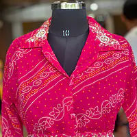 BHANDEJ HANDWORK CO-ORD SET - Red - 40