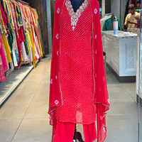 MOTHDA SPECIAL HANDWORK SUIT SET - Red - 42