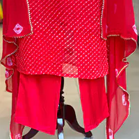 MOTHDA SPECIAL HANDWORK SUIT SET - Red - 44