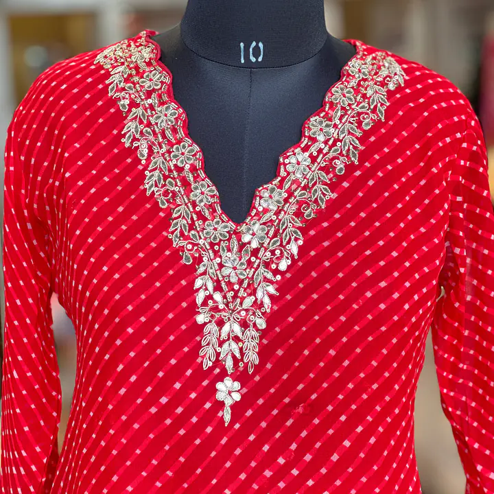 MOTHDA SPECIAL HANDWORK SUIT SET - Red - 46