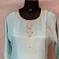 PURE ZARI TISSUE HANDWORK SUIT SET - 44