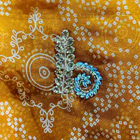 OMBRE HANDWORK BHANDEJ SAREE - Orange