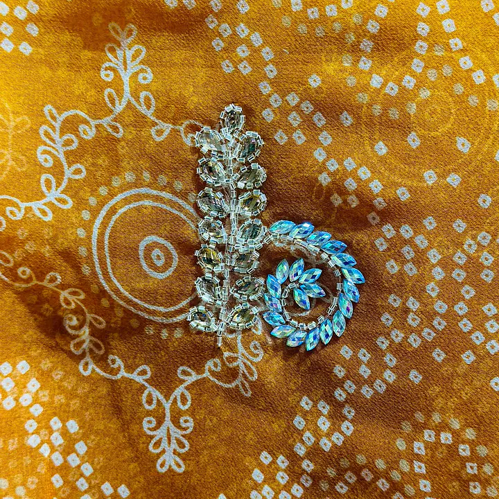 OMBRE HANDWORK BHANDEJ SAREE - Orange