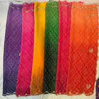 OMBRE BHANDEJ HANDWORK SAREES - PURPLE