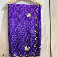 OMBRE BHANDEJ HANDWORK SAREES - PINK