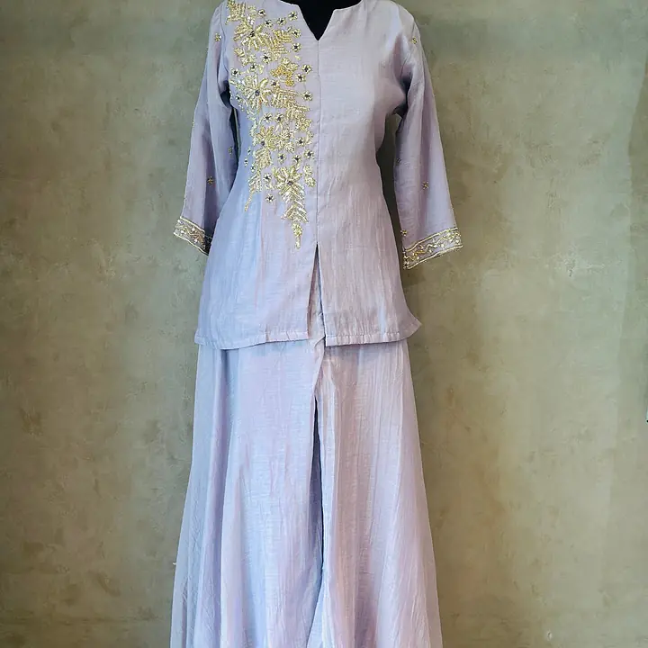 RAKHI SPECIAL CO-ORD SET IN PURE MULCHANDARI - Light Lavender - 44