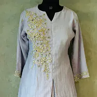 RAKHI SPECIAL CO-ORD SET IN PURE MULCHANDARI - Light Ice Blue - 40