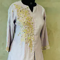 RAKHI SPECIAL CO-ORD SET IN PURE MULCHANDARI - Light Ice Blue - 42