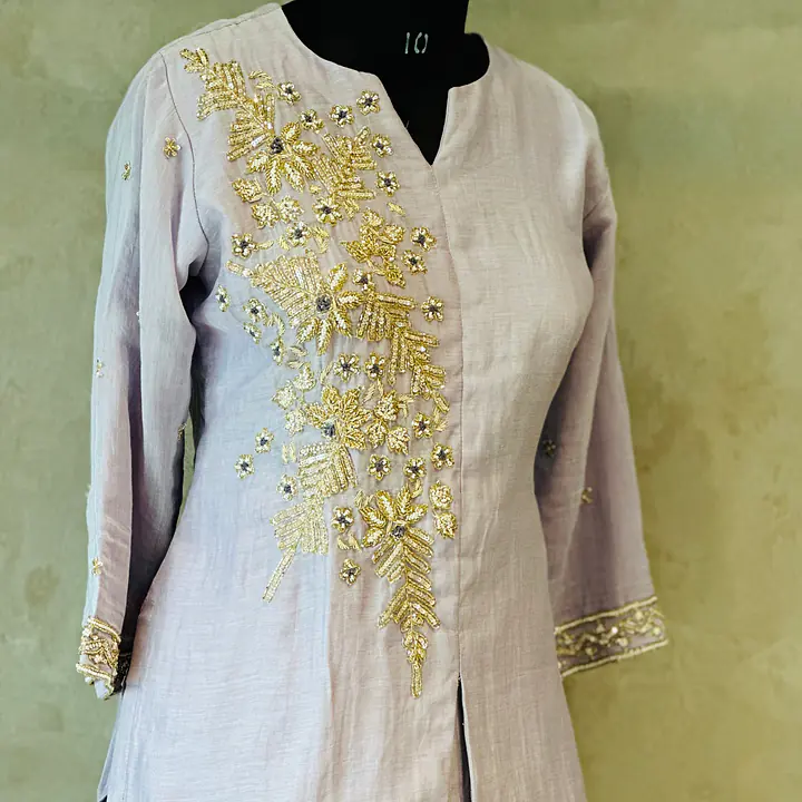 RAKHI SPECIAL CO-ORD SET IN PURE MULCHANDARI - Light Ice Blue - 42