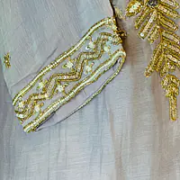 RAKHI SPECIAL CO-ORD SET IN PURE MULCHANDARI - Light Ice Blue - 44
