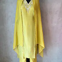 PURE ZARI TISSUE SUIT SET FOR RAKHI - 42