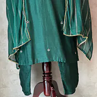 MODAL SILK HANDWORK SUIT SET FOR RAKHI - 40 - Maroon