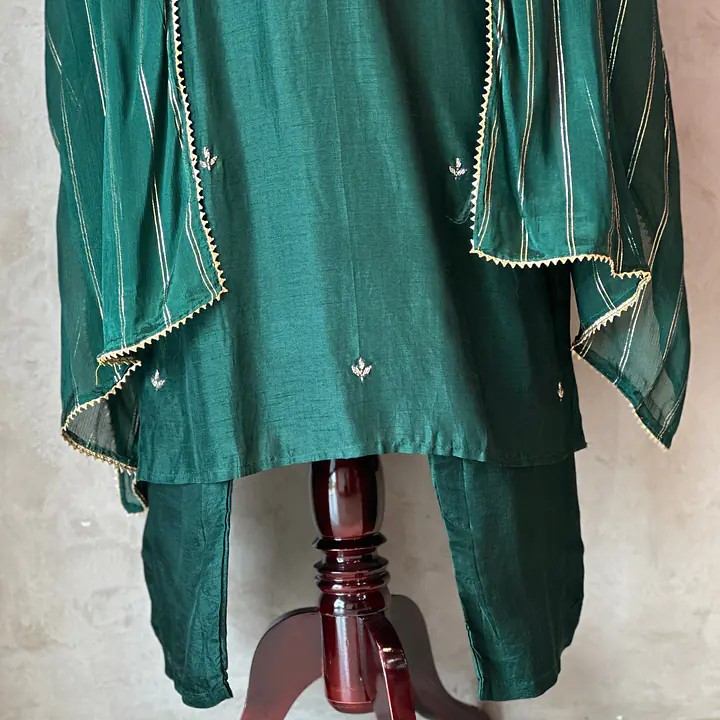 MODAL SILK HANDWORK SUIT SET FOR RAKHI - 40 - Maroon