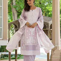 PREMIUM PAKISTANI STYLE STRAIGHT SUIT - Baby Pink - 46