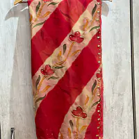 FLORAL PRINT HANDWORK SAREE