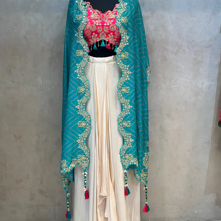INDO-FUSION SHURG SKIRT SET - Rani SHURG - 38