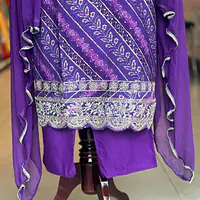 MODAL SILK LAHARIYA SUIT SET - 44