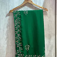 GEORGETTE HANDWORK SAREE - Baby pink