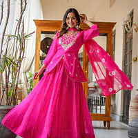 MOTHDA SPECIAL SKIRT SET IN PLUS SIZE - MAGENTA - 48