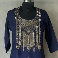 THREE PIECE SUIT SET WITH HANDWORK - 40