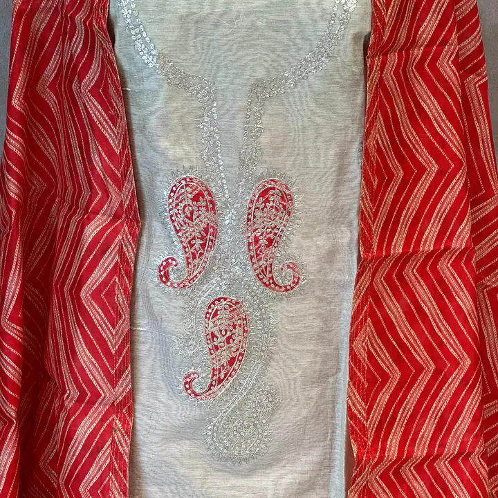 CHANDERI SUIT SET