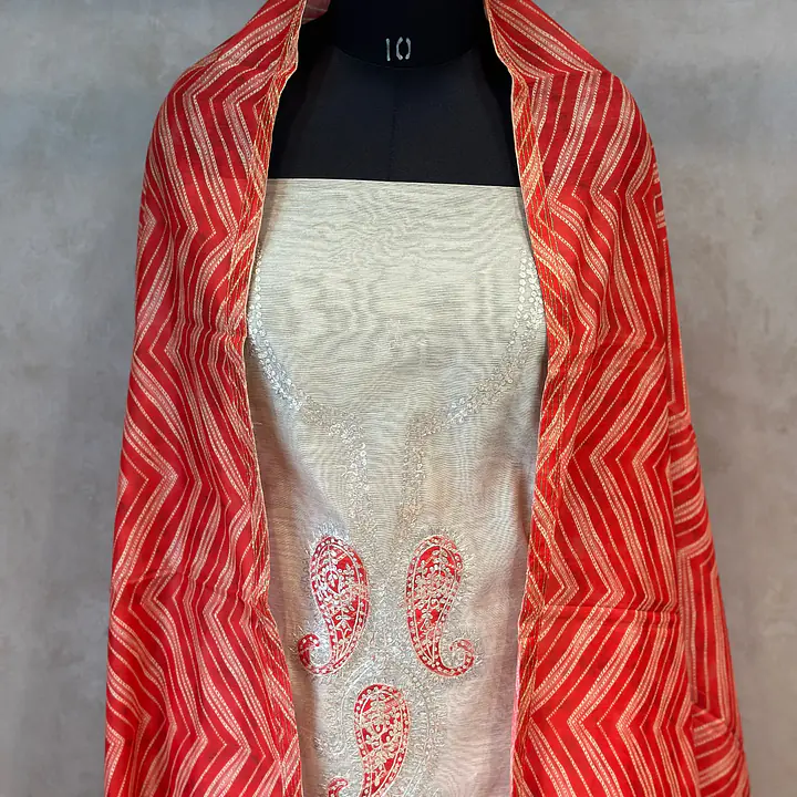 CHANDERI SUIT SET
