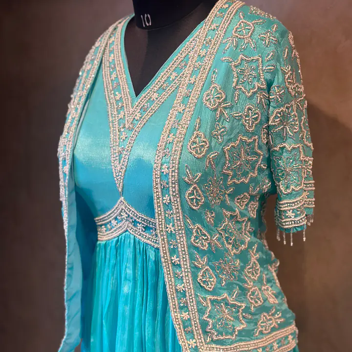 ANARKALI INDO-FUSION SUIT - Pastel pink - 40