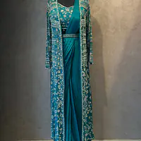 PRE-DRAPPED SAREE SHURG SET - 38
