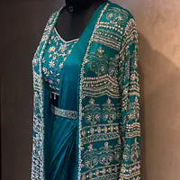 PRE-DRAPPED SAREE SHURG SET