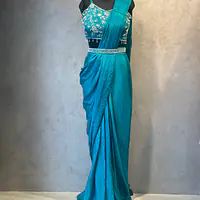 PRE-DRAPPED SAREE SHURG SET