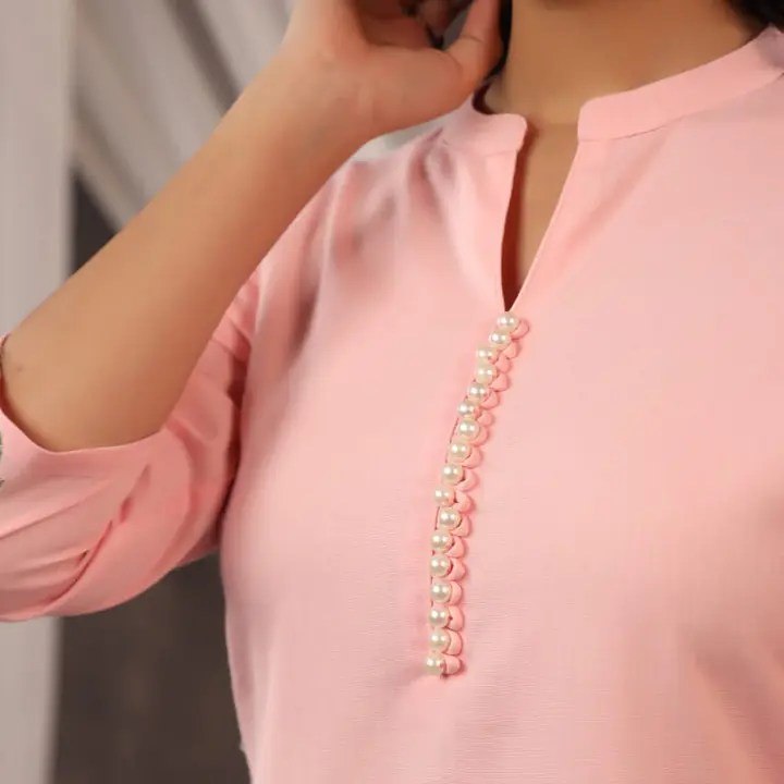 EMBROIDERED KURTA PANT SET - OFF WHITE - 38